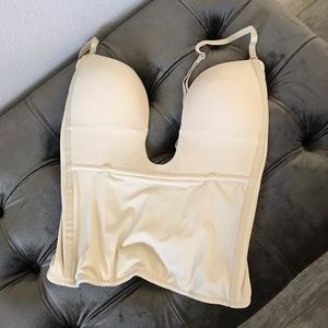 DEEP U LONGLINE BRA - NUDE